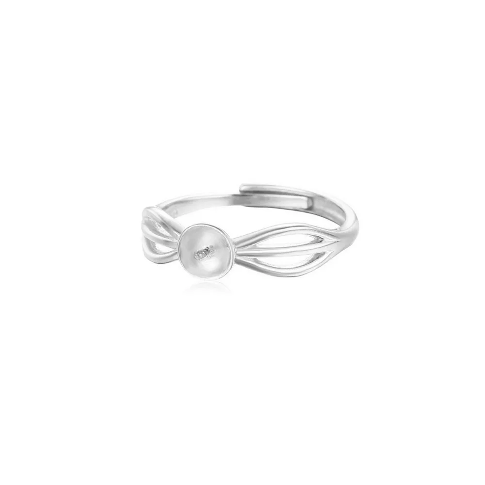 

Ring Setting for 6mm Round Beads or Pearls Gold Plated 925 Silver Ring Blank Adjustable Ring Component