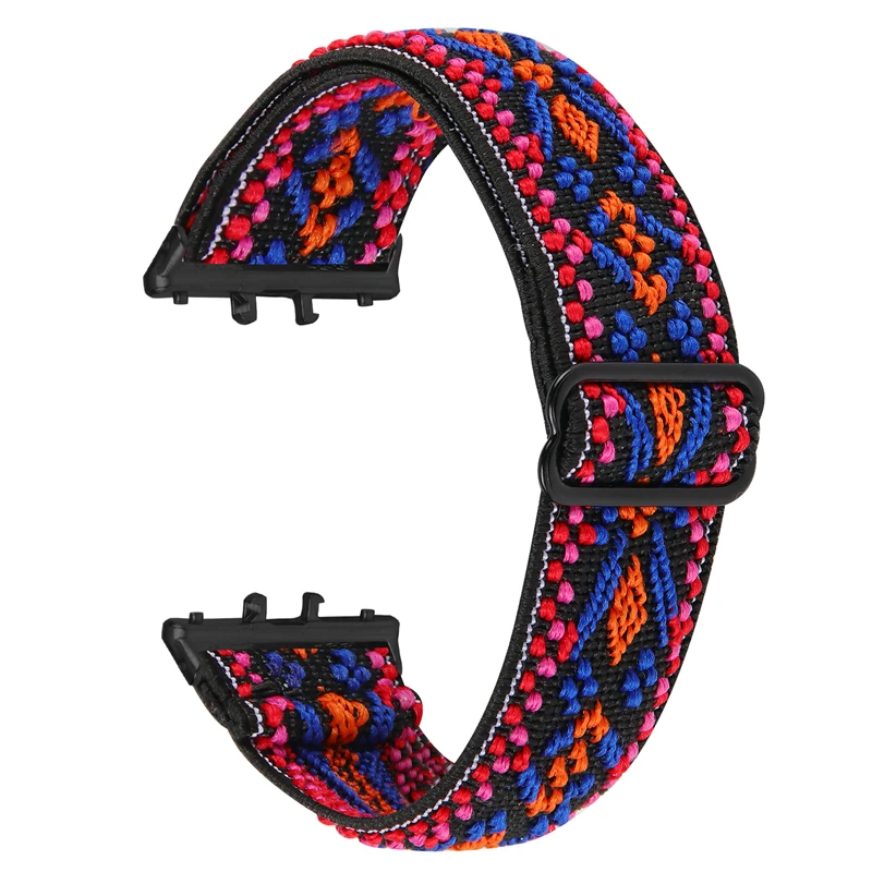 Elastic Nylon Strap For Samsung Galaxy Fit 3 Watch Bracelet Vintage Bohemian National Style Watchband For Samsung Fit 3 SM-R390