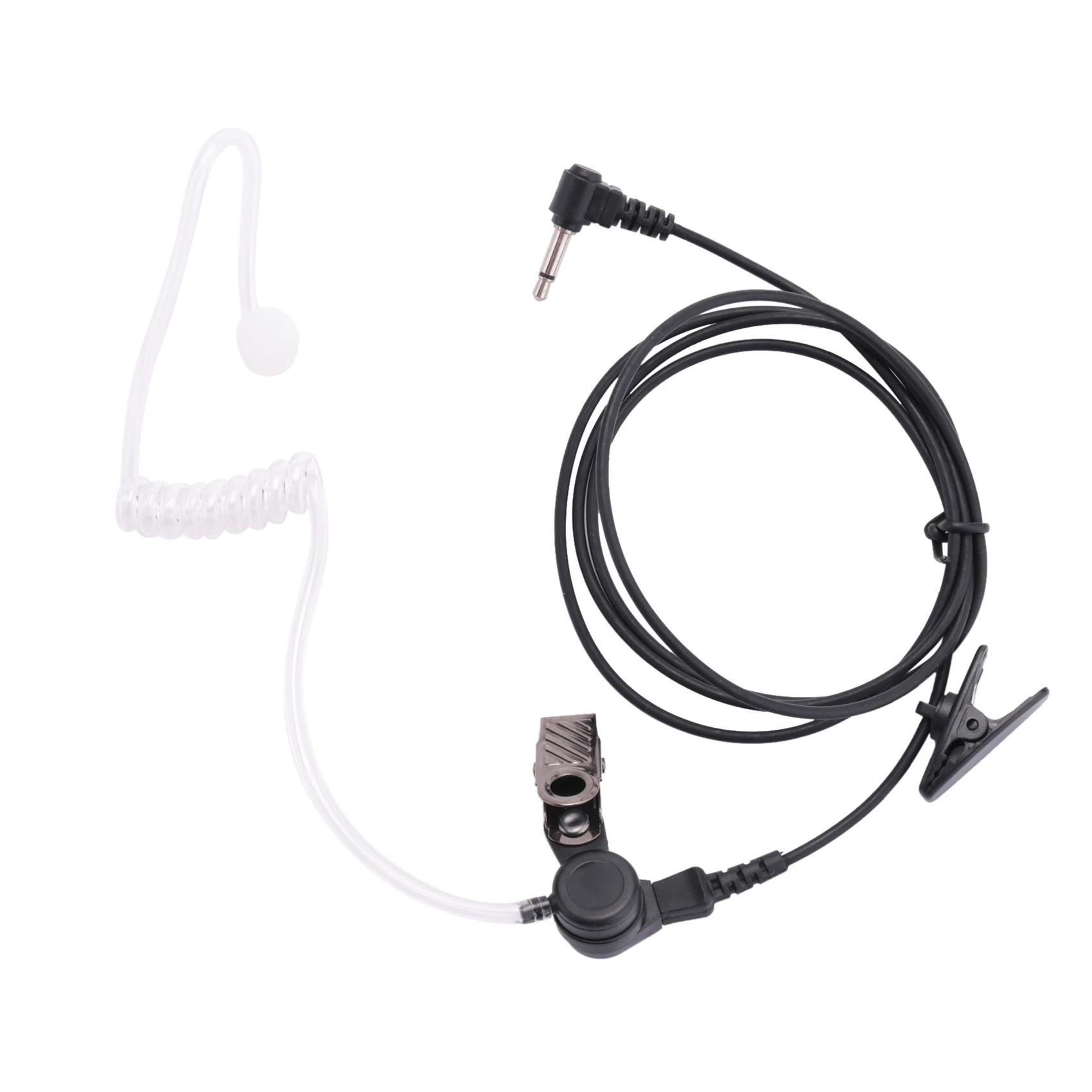 Straight Listen Only Transparent Flexible Acoustic Tube Earpiece 3.5mm Earphone headset Mono Jack for Walkie-talkie