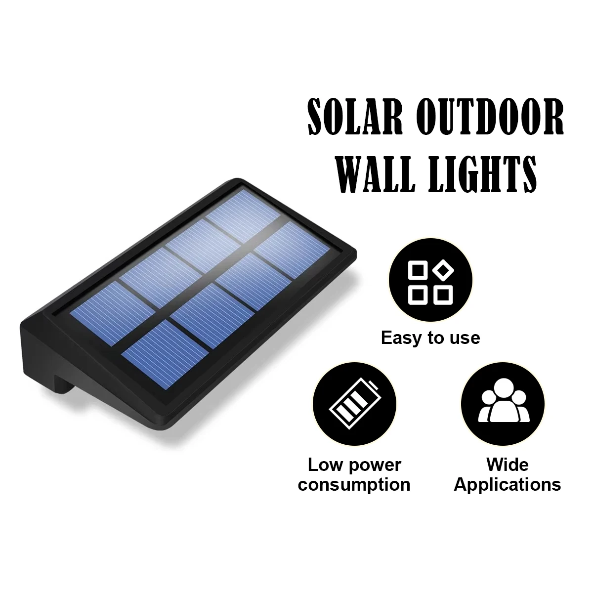 

Solar Fence Lights Outdoor Waterproof Rgb Garden Wall Terrace Light Exterior Wall-mounted 4leds Floor Street Black-shell Led Led