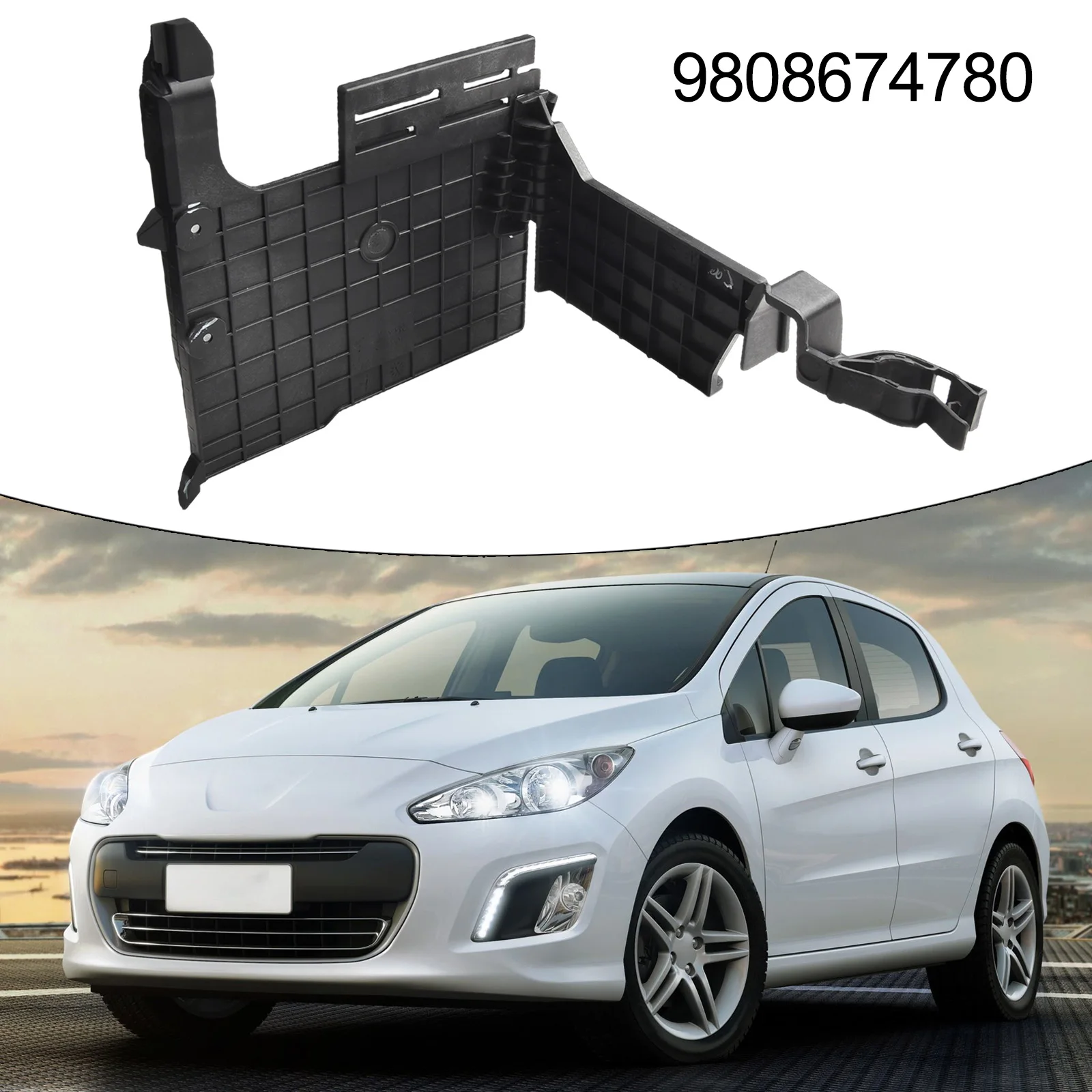 

Reliable Engine Control Module Bracket for C3 For C4 For DS3 For 508L ABS Material Black Color and Use OE Number 9808674780