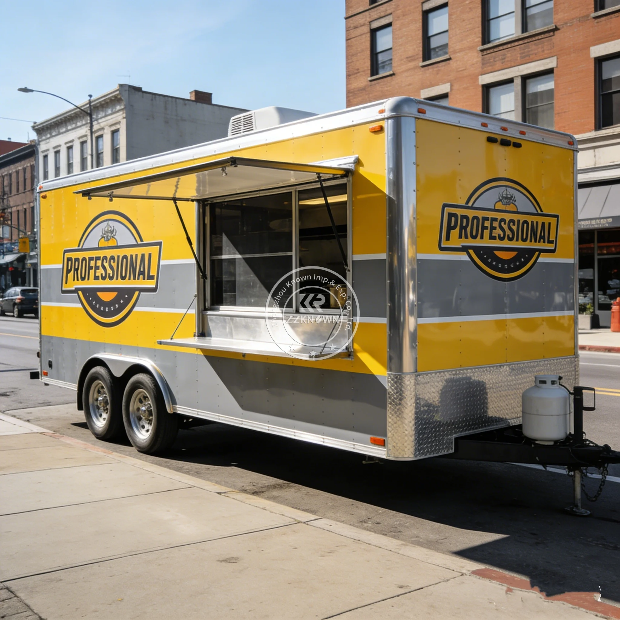 

Customizable Capacity New Outdoor Kitchen Trailer | Mobile Food Cart with Equipment for Snacks & Hotdogs