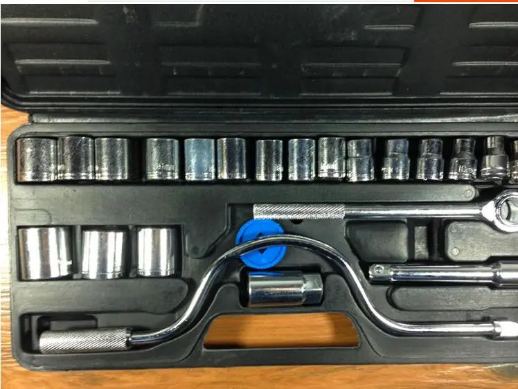 24Pcs Dopsleutel 1/2 "H Handvat 5Inch Staaf 21Mm Spark Socket Hand Rocker Auto Reparatie Tool kit Geen. B1236