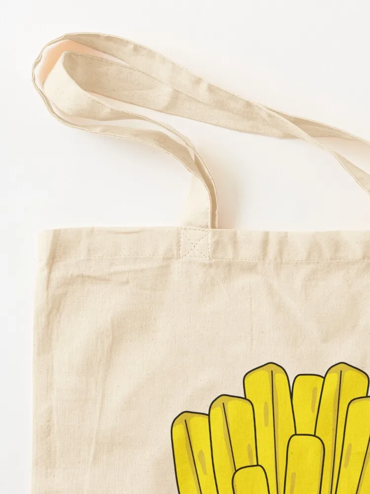 بطاطس مقلية لطيفة - حقيبة حمل بطاطس كاواي، حقيبة للمتسوقين، حقائب قماش، أكياس بقالة قابلة لإعادة الاستخدام، حقيبة مخصصة