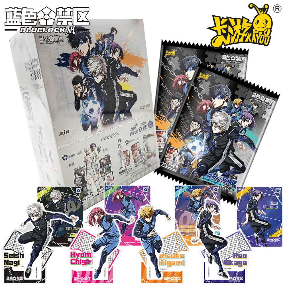 KAYOU Genuine Blue Lock Collection Card Football Passion Theme Anime Stand Figure Popular Character Creative Ornament Peripheral