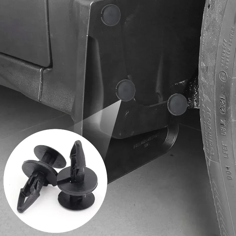 Black Car Mudguard Buckle Push Push Rivet Auto Clips Plastic Rivets for Ford Wheel Arch Linings Bumpers Clip Plastic Trim Clips