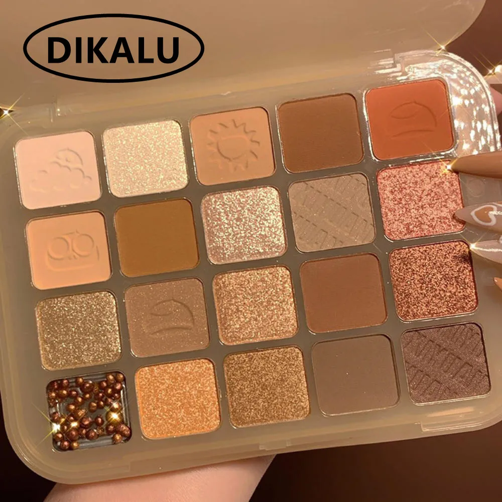 20 Colors Chestnut Eyeshadow Palette Ultra Shimmer Glitter Peal Powder Matte Waterproof Eye Shadow Makeup Long Lasting Tools