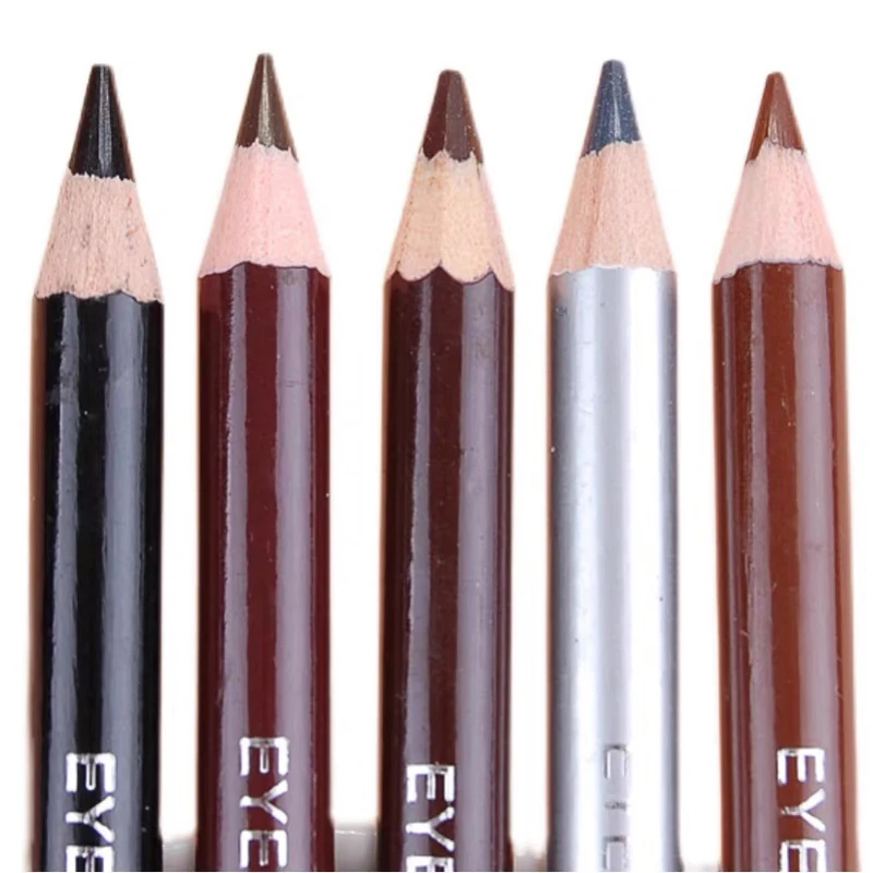 Lasting Color Double Head Eyebrow Pencil with Brush Waterproof Not Blooming Black Brown Professional Tint Shade Eyebrows Makeup