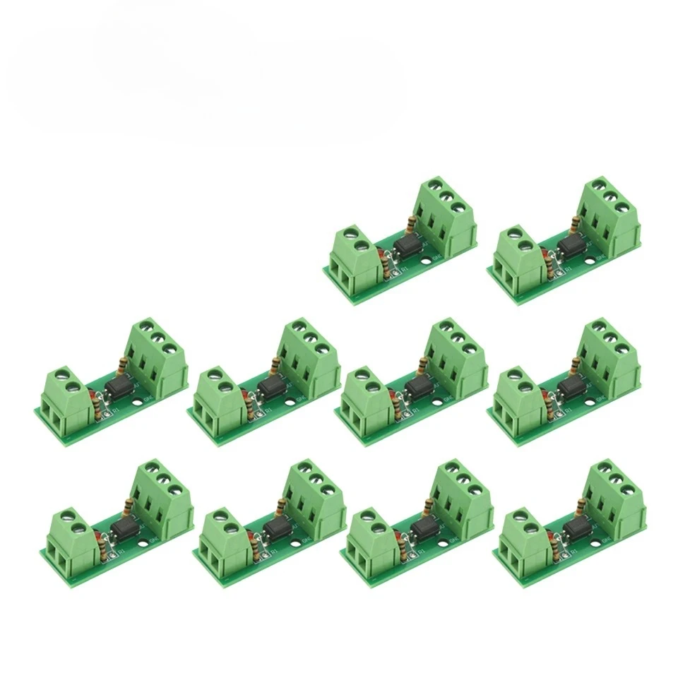 

1-10PCS 1 Channel Way Optocoupler Isolation Module PC817 3V-5V 12V 24V Photoelectric Isolator Rail Holder PLC Drive Motor Board