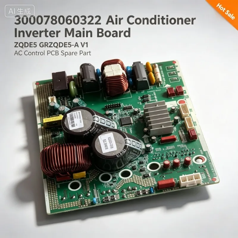 300078060322 Air Conditioner Inverter Main Board, ZQDE5 GRZQDE5-A V1, AC Control PCB Spare Part
