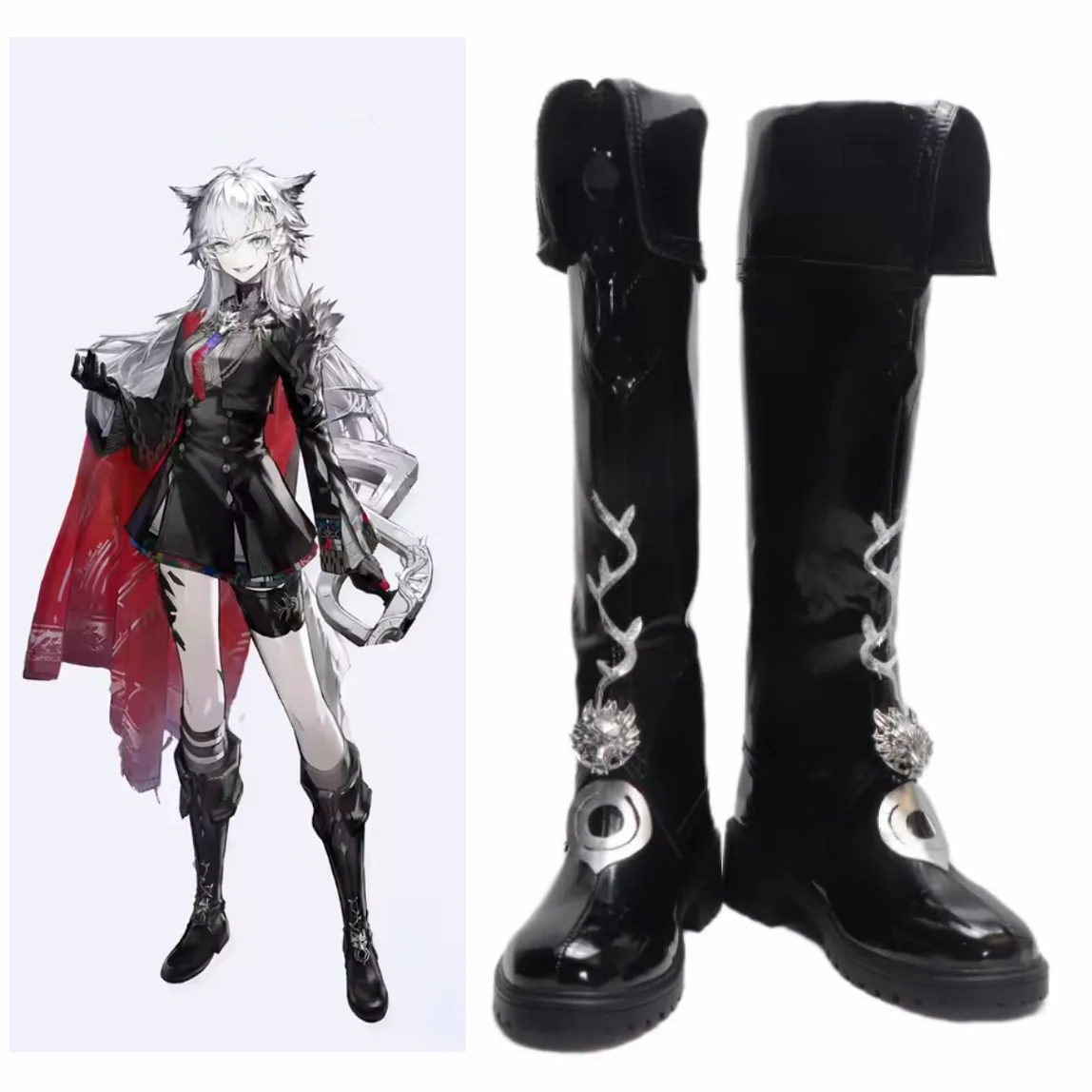 

Lappland The Decadenza Косплей Игра Arknights Сапоги Обувь Боевая форма Обувь Хэллоуин Вечеринка Ролевые игры