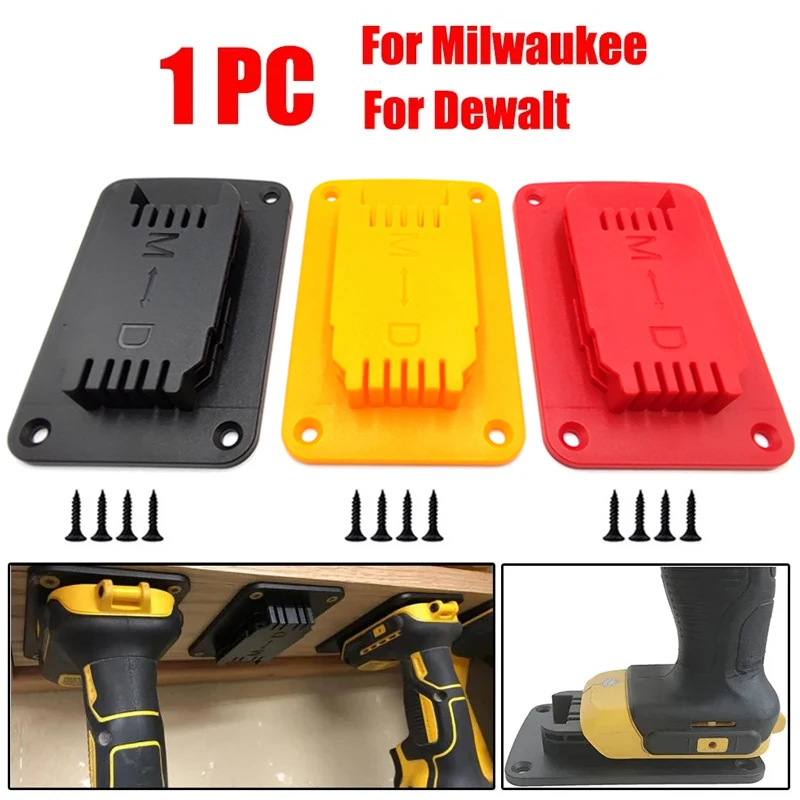 1pc Tool Mount for Dewalt 14.4V 18V 20V Drill Mount Fit for Milwaukee 18V Tool Holder Rack Fixing Devices For Shelves Walls