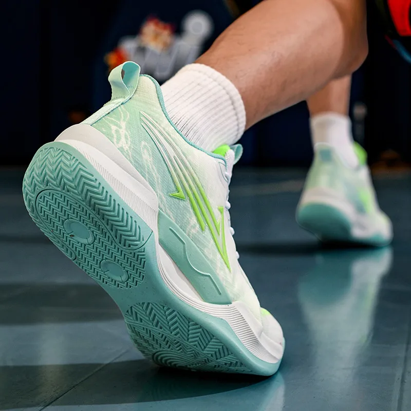 أحذية كرة السلة المهنية الرجال يمكن ارتداؤها أحذية رياضية عالية الجودة التدريب للجنسين أحذية كرة السلة الميدانية خففت حذاء رياضة