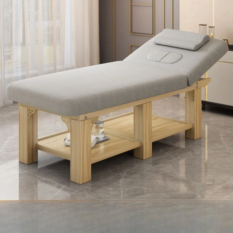 Tattoo Lash Wooden Massage Bed Bathroom Examination Physiotherapy Massage Table Adjust Lettino Estetista Salon Furniture WKMTB