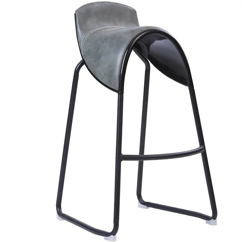 High stool bar chair, simple modern wrought iron Takashima, casual negotiation chair c