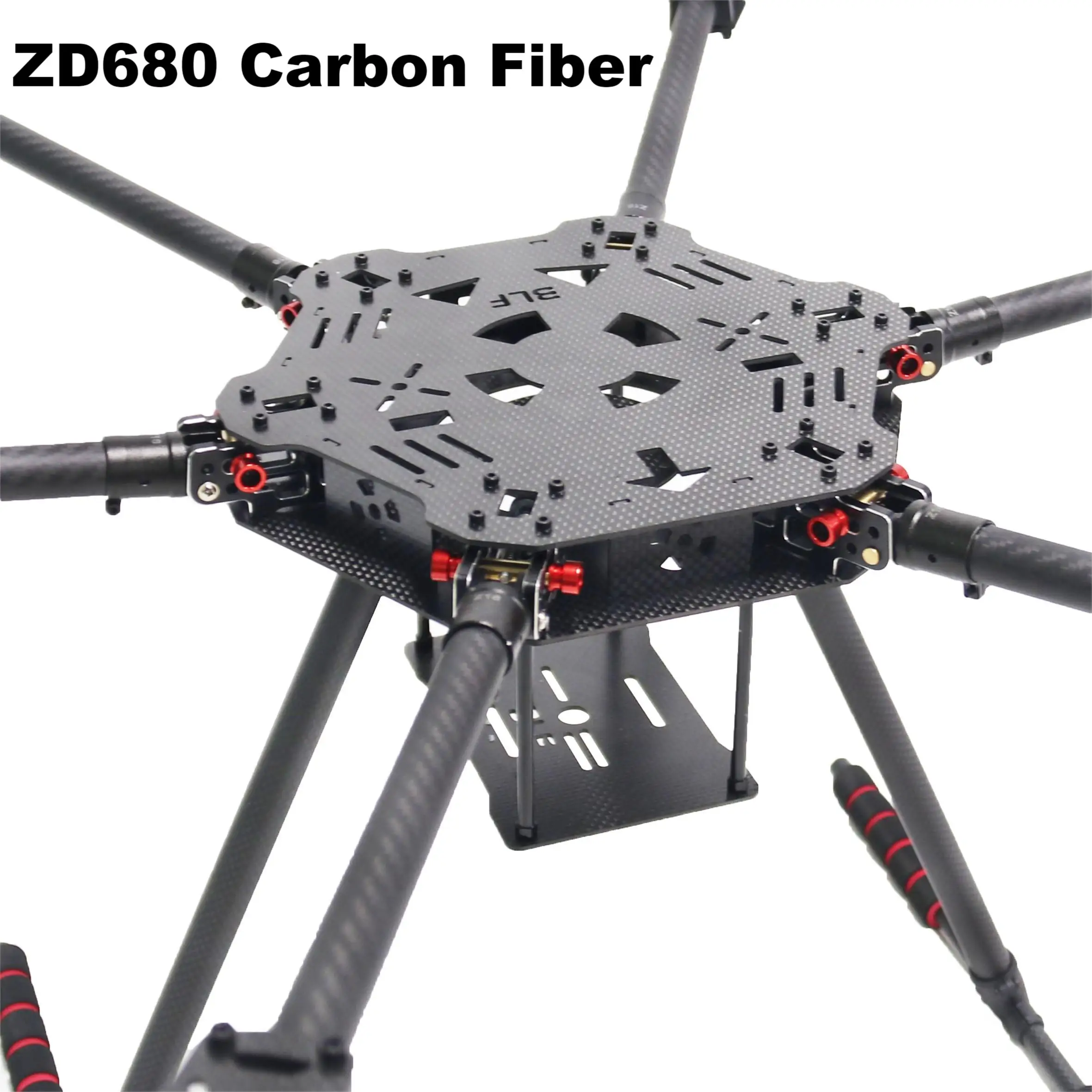 BCUBE FPV F680 Full Carbon Fiber ZD 680 Hexa-Rotor Frame Foldable Arm Hexacopter Frame Kit with Unflodable Landing Gear for FPV