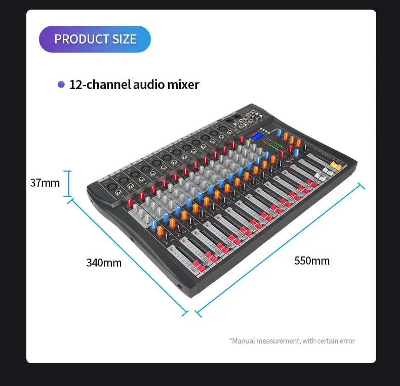 YYHC-Hot Selling 12 Channel DJ mixer Console Audio Mixer Connect Power Amplifier Audio Sound Cards With USB Computer