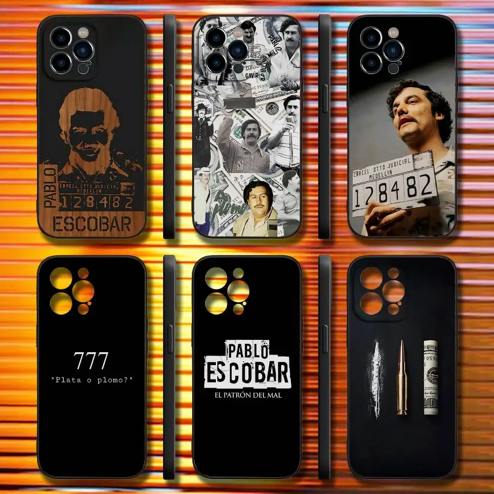 

Plata O Plomo Narcos Pablo Escobar Phone Case For iPhone 16,15,14,13,12,11,Pro,Max,Plus,X,XS,SE4,E,Mini,Soft Black Case