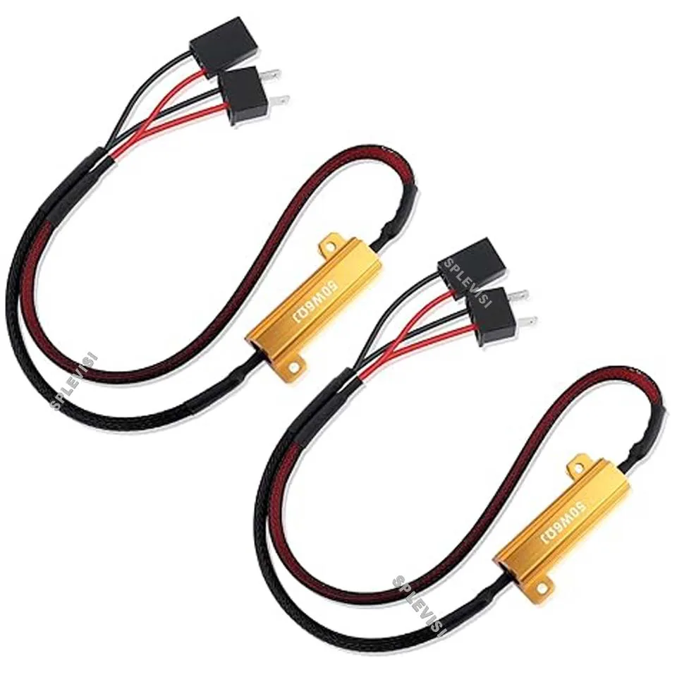 

2PCS H7 LED Resistor Kit,50W 6 ohm LED Headlight Fog Light DRL Resistor Anti Flicker & Error Decoder,Load Resistor Canceller