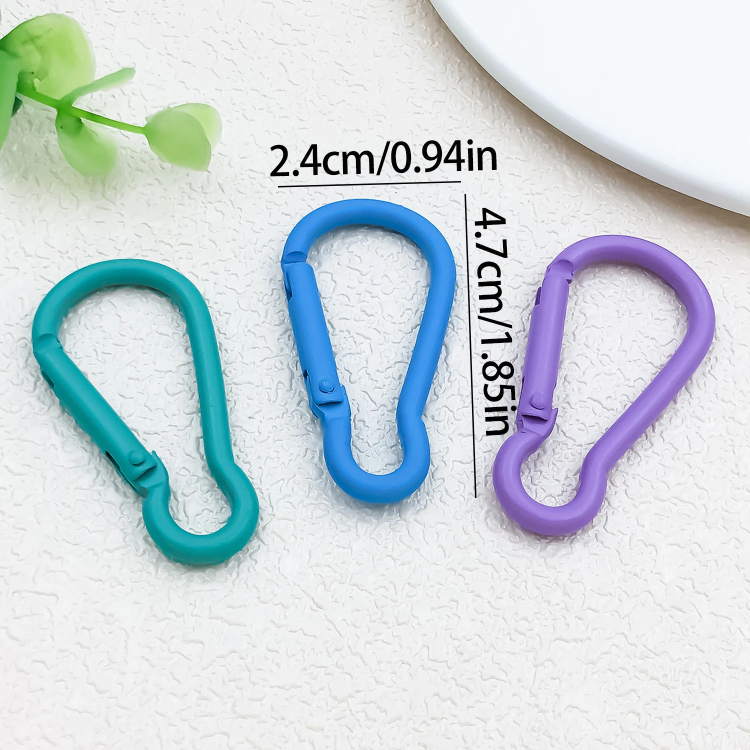 20pcs 24x47mm Aluminum Alloy Hanging Paint Gourd-Shaped Carabiner Hook Suitable for Making Key Chain Bag Pendant DIY Accessories