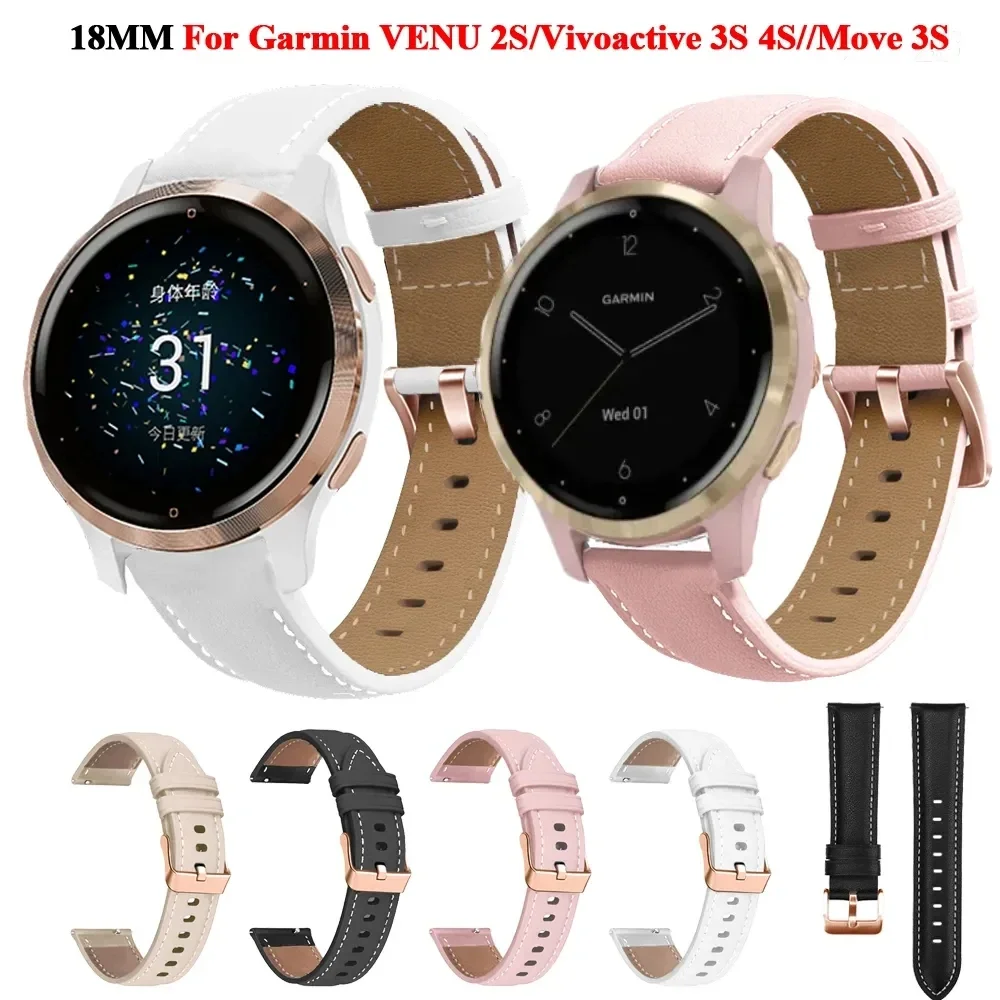 18MM Watch Wrist Strap Bracelet For Garmin Forerunner Venu 2S 255S 265S Vivoactive 4S Vivomove 3S Quick Release Watchband Correa