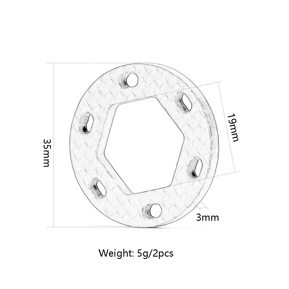 2Pcs Carbon Fiber DUAL Fiberglass Brake Disk 19x35x3mm #87055 For RC CAR HPI RTR Savage X XL  2.4GHz 4.6 5.9 1:8