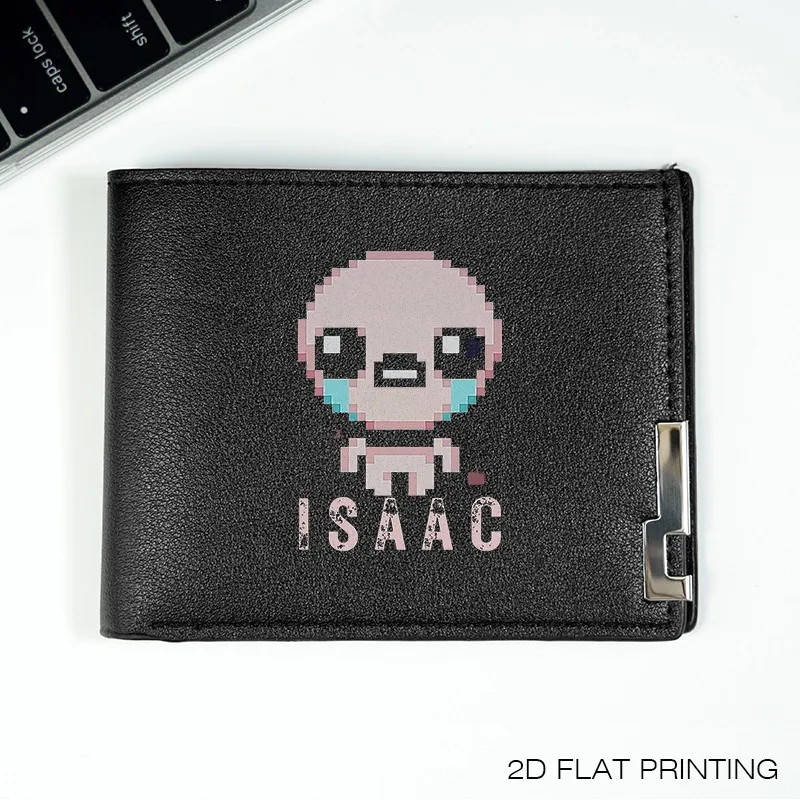 ISAAC PIXEL ART DESIGN PORtafoglio da uomo d'affari in pelle PU leggero DURABILE MINIMALISTA STILE PER L'uso quotidiano
