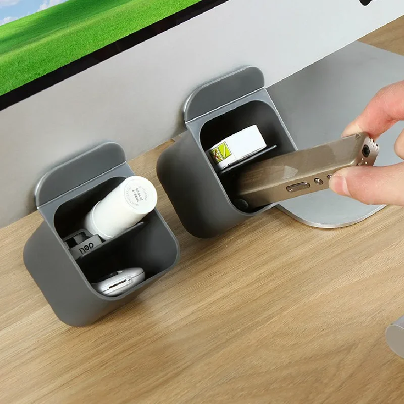 1pcs Desktop Storage Pen Holder Multifunctional Office Simple Storage Box Desktop Computer Can Stick Small Object Storage Tube