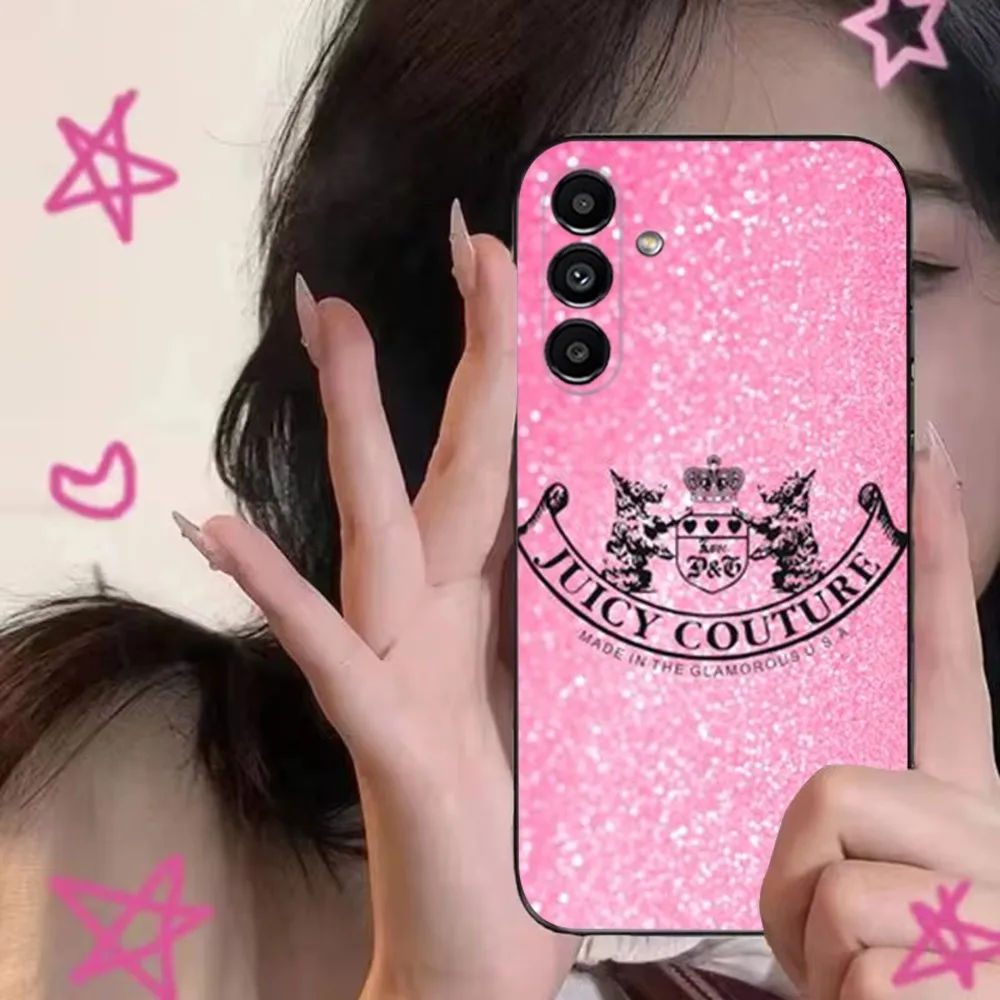 Juicy C-Couture   Phone Case For Samsung S24,S21,S22,S23,S30,Ultra,S20,Plus,Fe,Lite,Note,10,9,5G Black Soft Cover