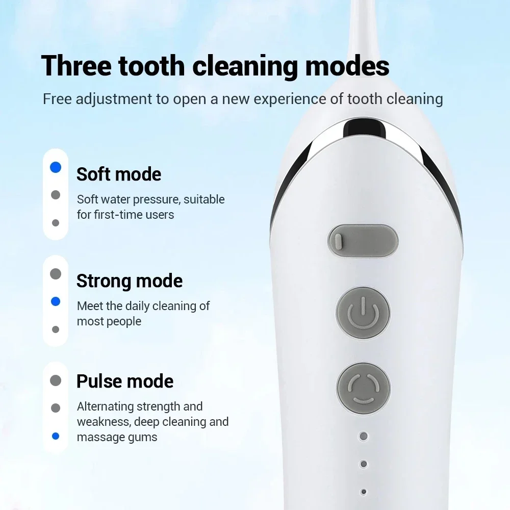 2024 Portable Cordless Electric Water Pressure Retractable Water Flosser Teeth Cleaning Oral Irrigator Dental For Teeth