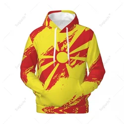 Unisex North Macedonia Flag Color Hoodie 3D Men Women Harajuku Sweatshirt Pullover Hoodies Polyester Casual