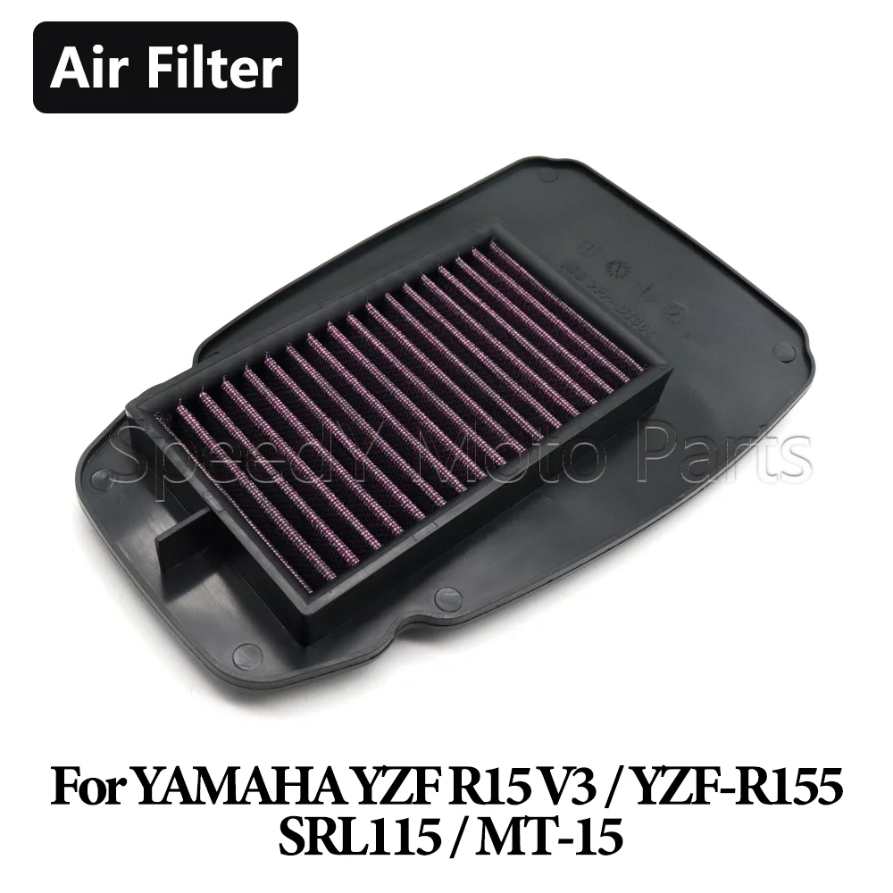 Filtro de aire para motor de motocicleta Yamaha YZF-R15 V3 R15 V3 MT15 MT-15 SRL115 2017 2018 2019 2020, elemento de filtro de entrada de aire