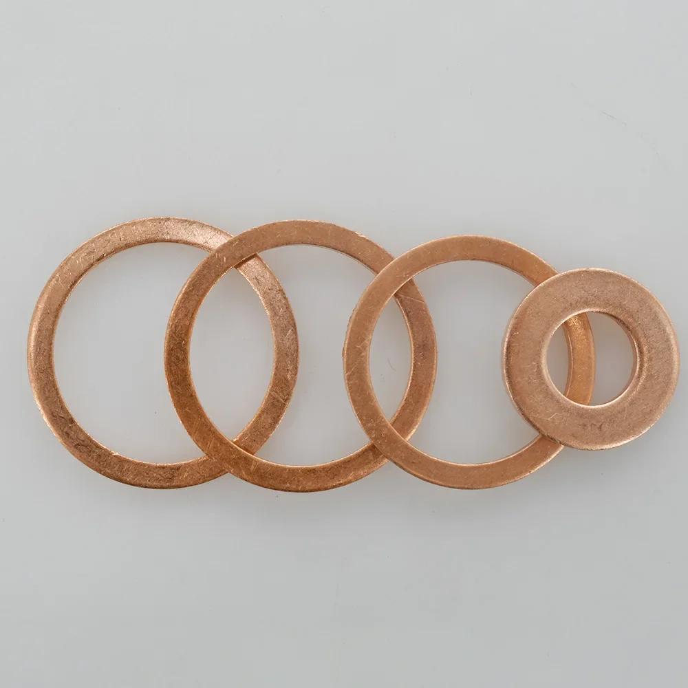 M5 M6 M8 M10 M12 M16 M18 M20 M22 M24 Pure Copper Solid Washers Automobile Motorcycle Oil Sump Plug Sealing Gasket Spacers Washer