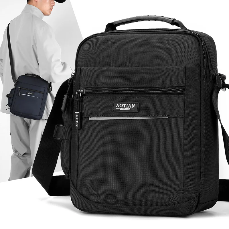 Waterproof Oxford Men's Messenger Bag Multifunction Business Casual Crossbody Bag Travel Male Shoulder Bag Fashion Handbag