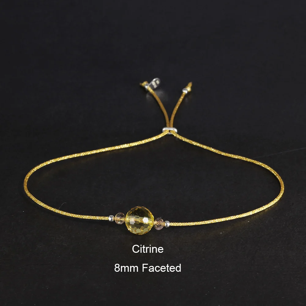 Bracciale fatto a mano in pietra di luna, corda sottile con perline in argento sterling 925 di cristallo naturale, braccialetti personalizzati per