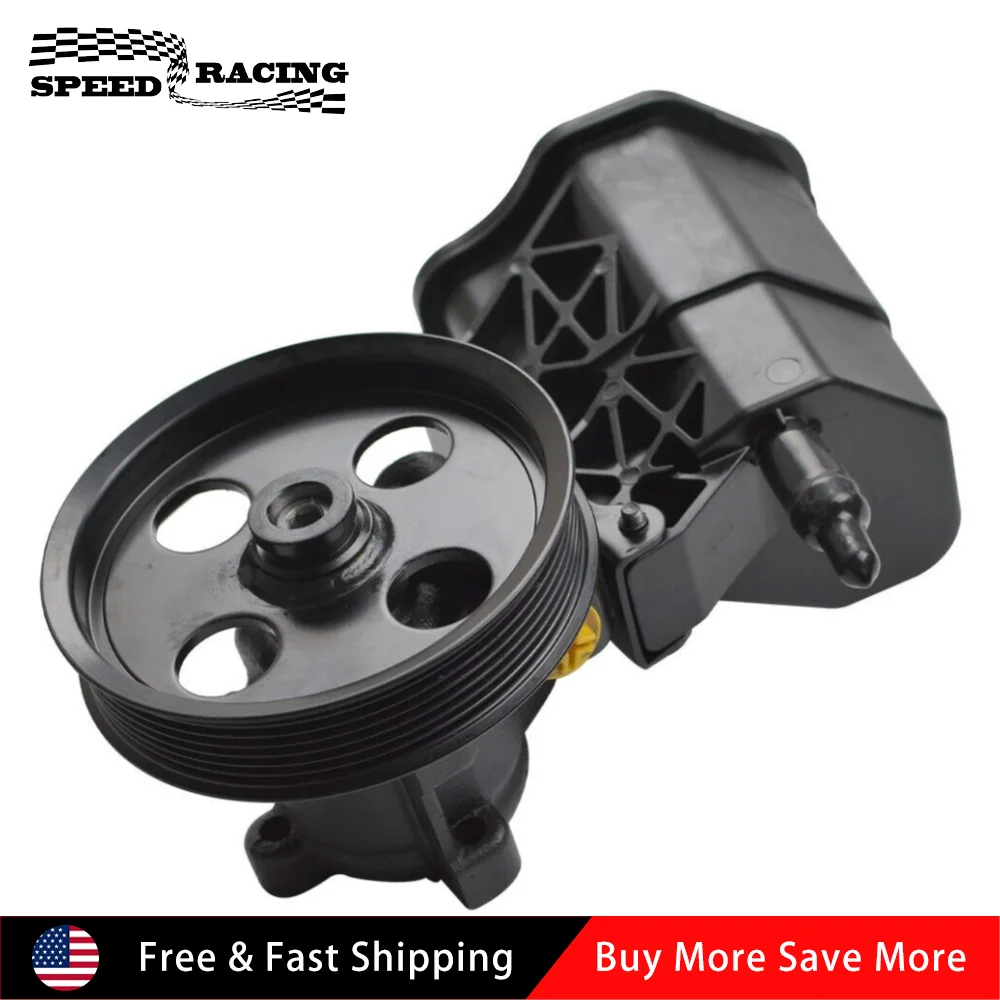 

52113364AI 52113364AH Power Steering Pump with Reservoir & Pulley for 04-07 Dodge Durango 5.7L 05-07 Dodge Ram 1500 4.7L