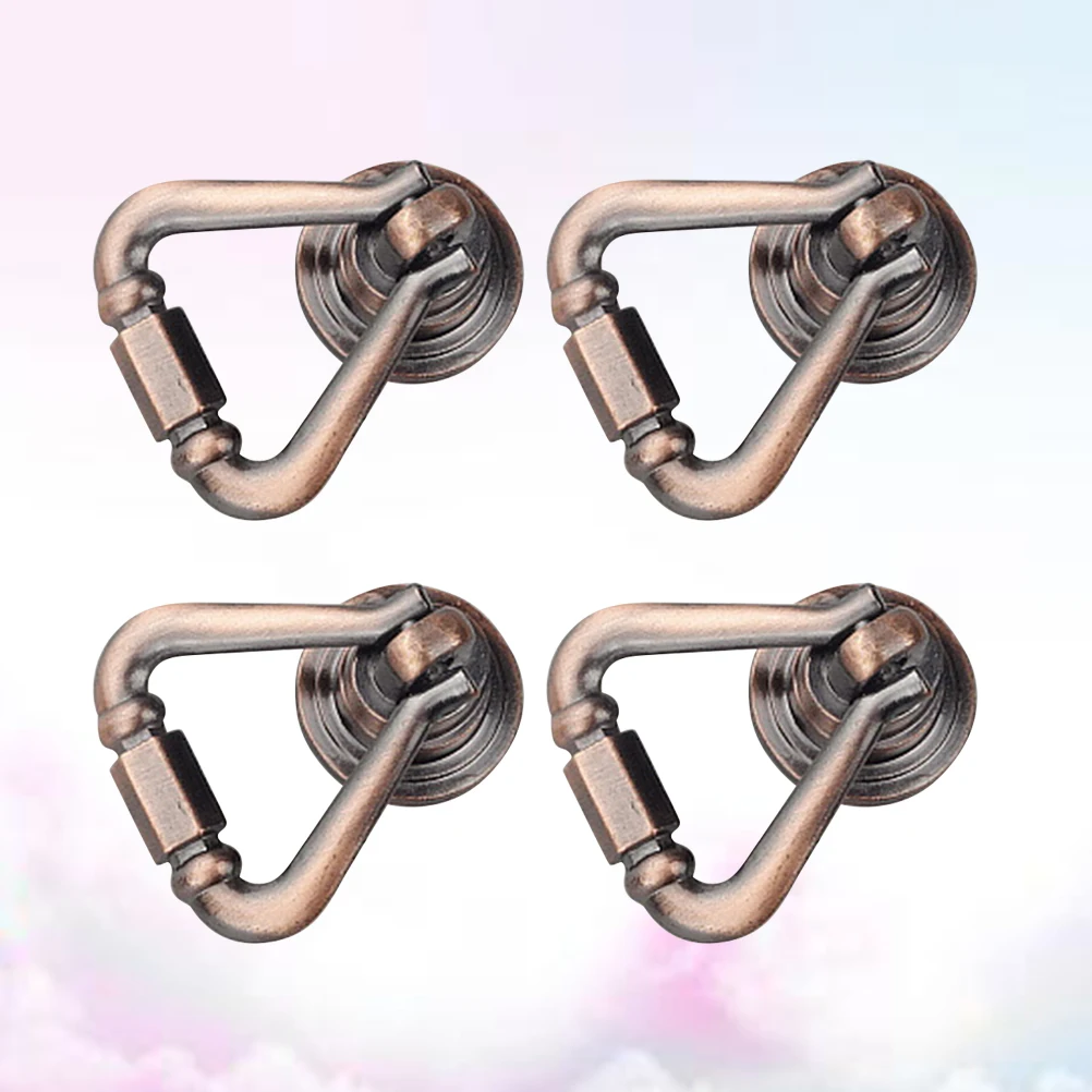 

4pcs Vintage Copper H les for Cupboard Drawers European Style Zinc alloy Knobs Durable Fashion Safe Multi purpose Home Office