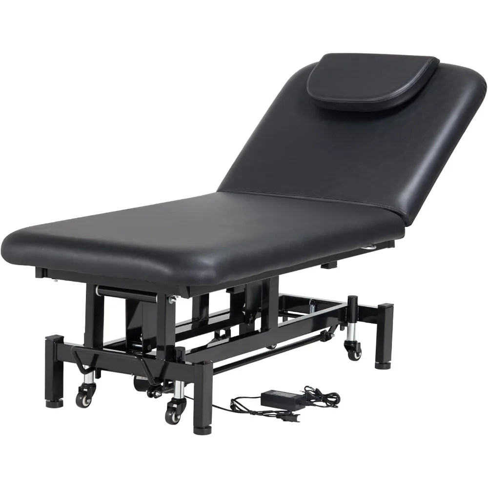 Electric Massage Table Professional,Electric Lift Massage Table with Headrest Backrest, Height Adjustable Tattoo Spa Table