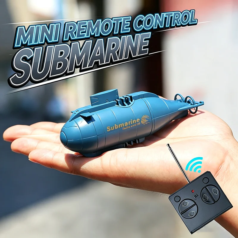 6ch Mini Rc Submarine Remote Control Boat Dual Motor Electric Water Toy Wireless Ship with Light Children Boys Birthday Gift