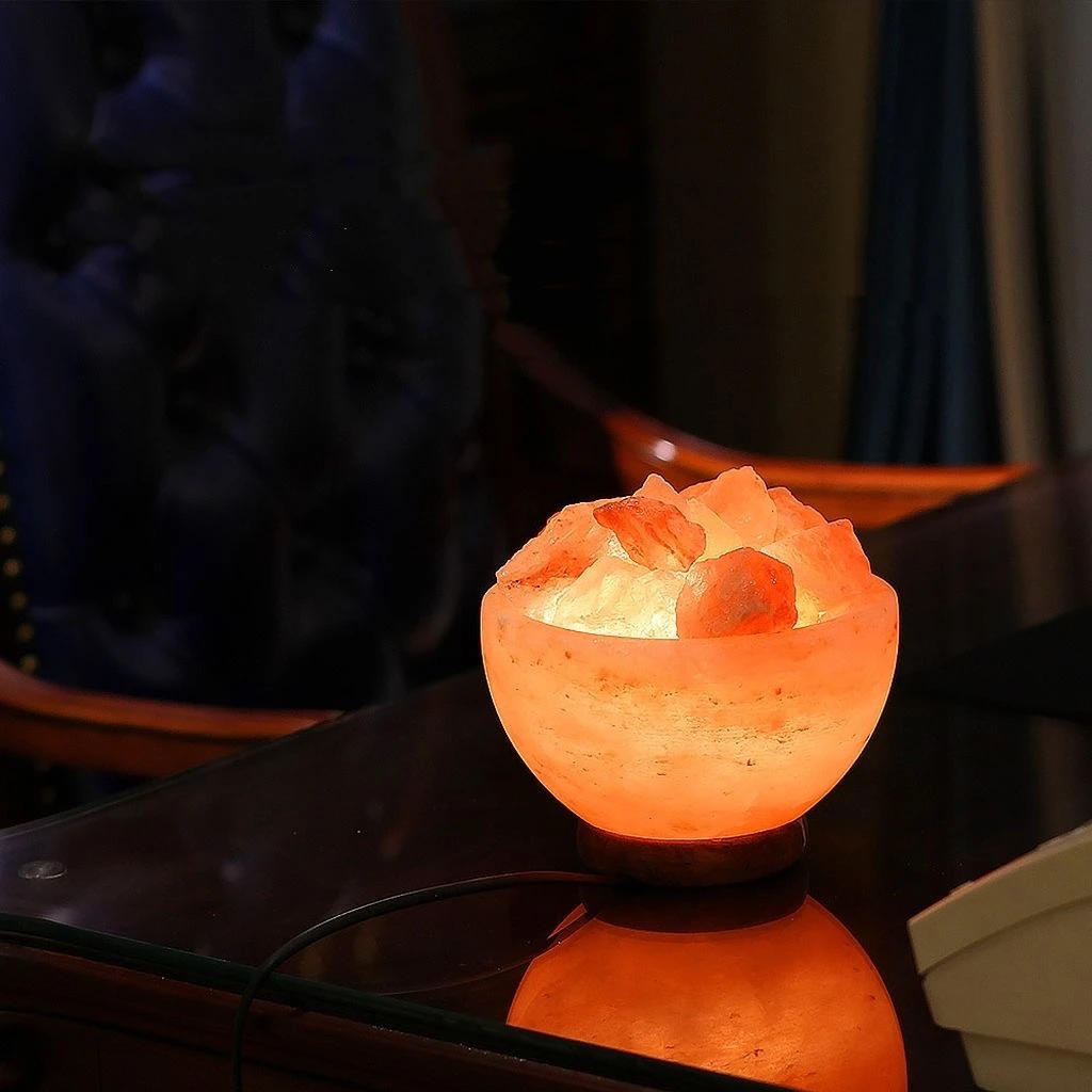 Himalayan Crystal Salt Lamp Salt Stone Lamp LED Colorful Color Changing Night Light Decoration Bedside Table Lamp Ornaments