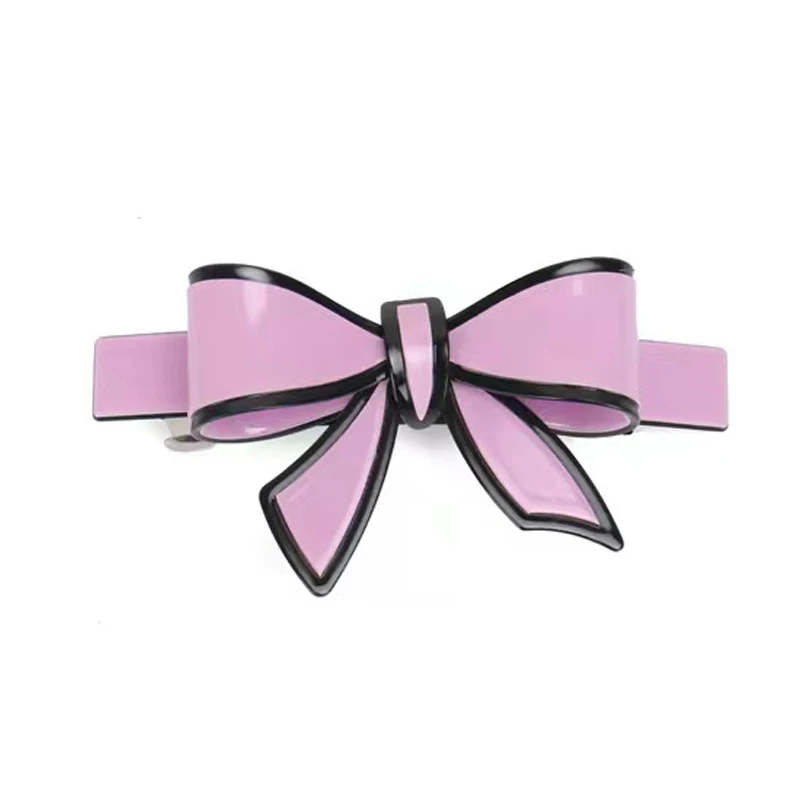 Bow French Hair Barrettes Acrylic Hair Jewelry Crab Clip Women Hairpins Bowknot Acetate Butterfly Accessary Clamp For Girl