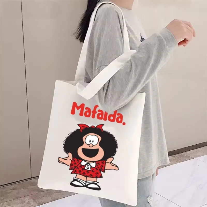 Mafalda Women Shoulder Bags Print Canvas Handbag The Ears Tour Luggage Bag, Fashion Tote Bag,Taylor Merch Shoulder Bag