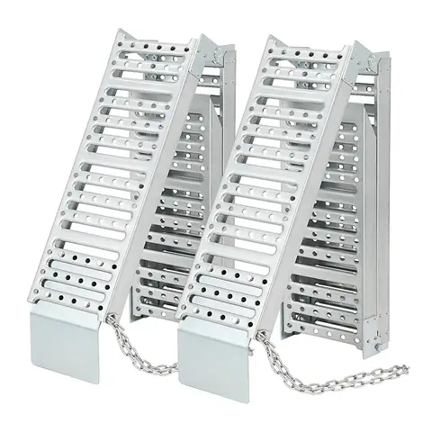 2-Pack Heavy Duty Tri-Fold Steel Loading Ramps for ATVs Motorcycles Pickup Trucks Trailers 1000 lbs Capacity 72" x 9" Non-Slip