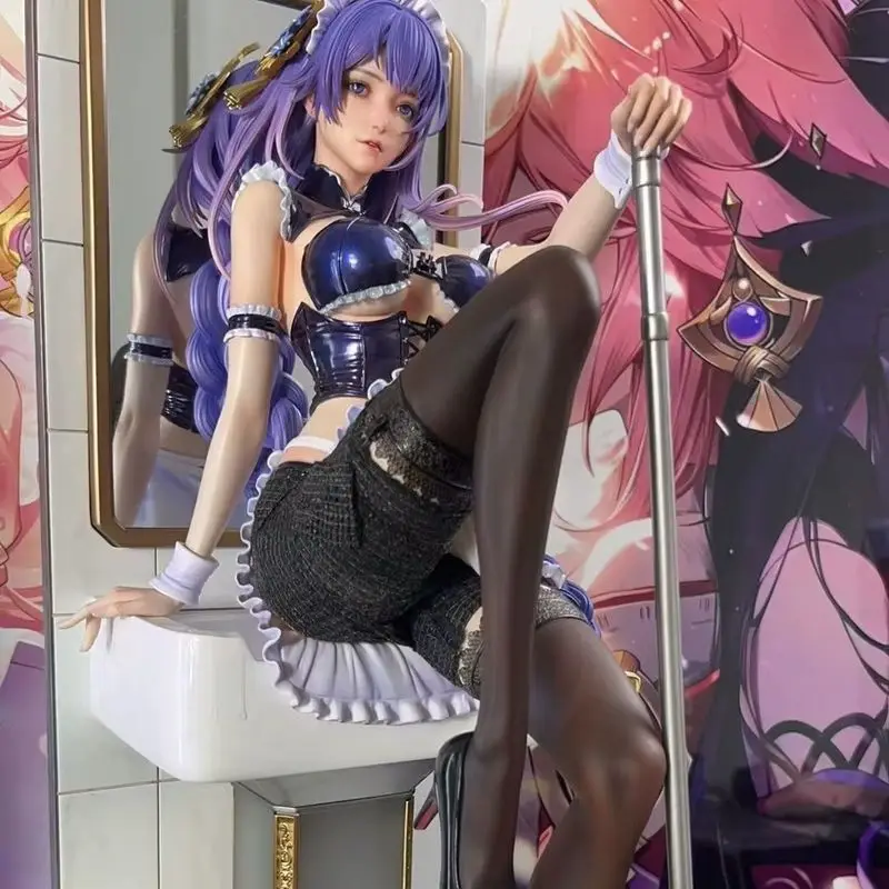 Genshin Impact Raiden Shogun 액션 피규어 - Raiden Ei Collectible Figurine Beelzebul 동상 모델 인형 홈 장식 크리스마스 선물