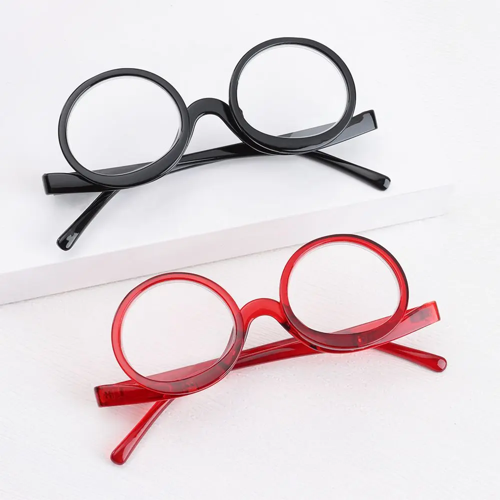

Rotating Magnifying Resin Frame Magnification Eyeglasses Reading Glasses Presbyopic Glasses Folding Clamshell Makeup Eyewear