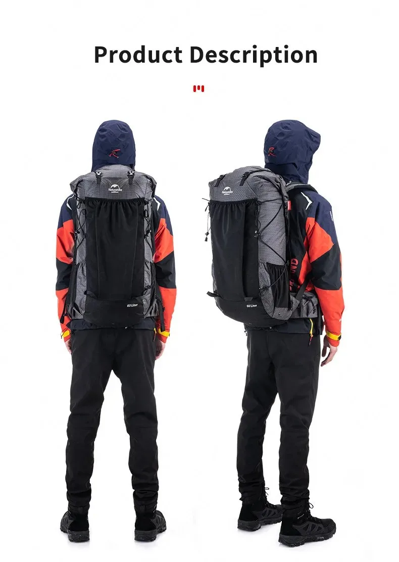 Naturehike 45L Camping Rucksack Große Kapazität Regendicht Reisetasche Ultraleicht Ergonomische Trekking Tasche Outdoor Wandern Rucksack – Detail 12
