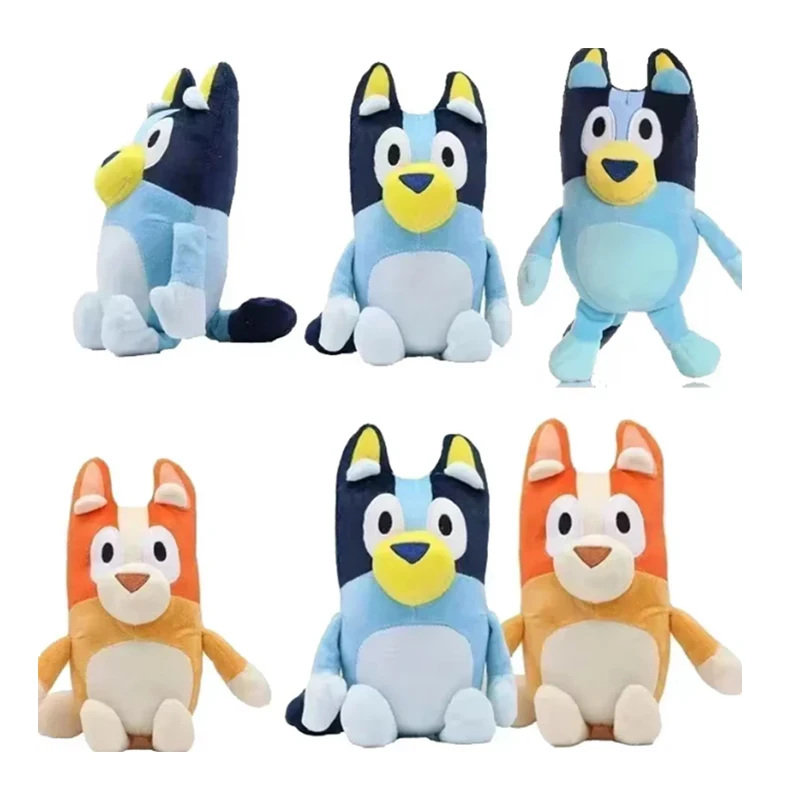 Bluey-Anime Figures Family Bingo Bonecas de pelúcia, Brinquedos de pelúcia, Animação Periférica, Dog