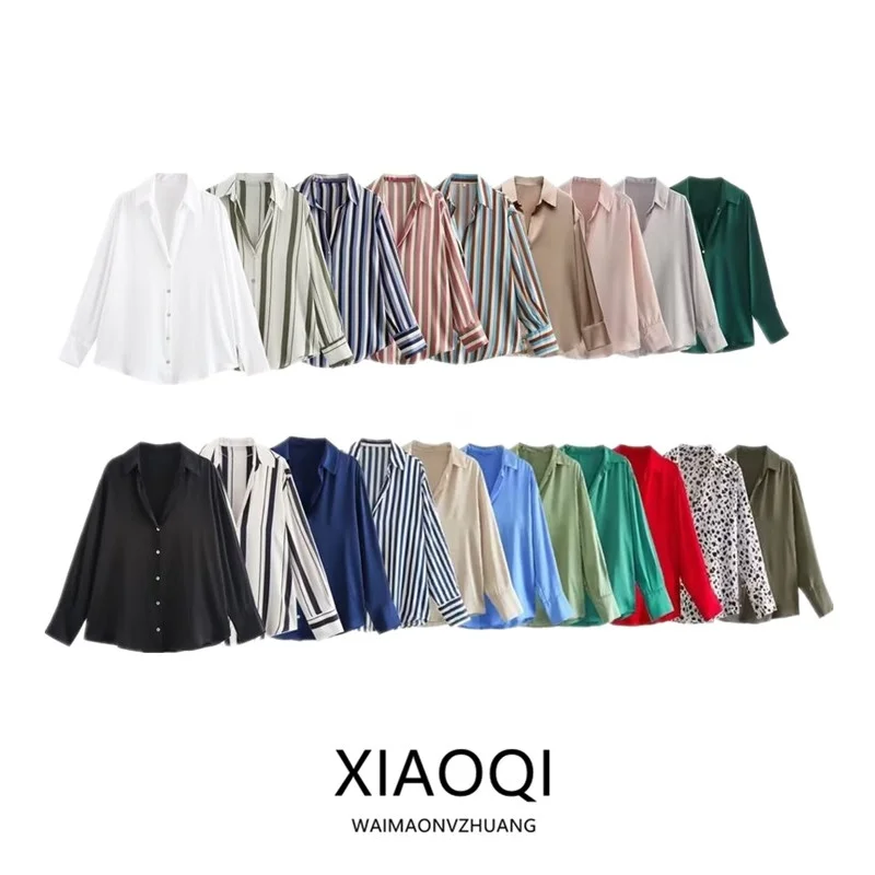 Raso di seta lungo Sve irt da donna Slim Fit Versatile 5 colori Autunno New Sle Pendolarismo Sle Taglio dritto Lunghezza regolare