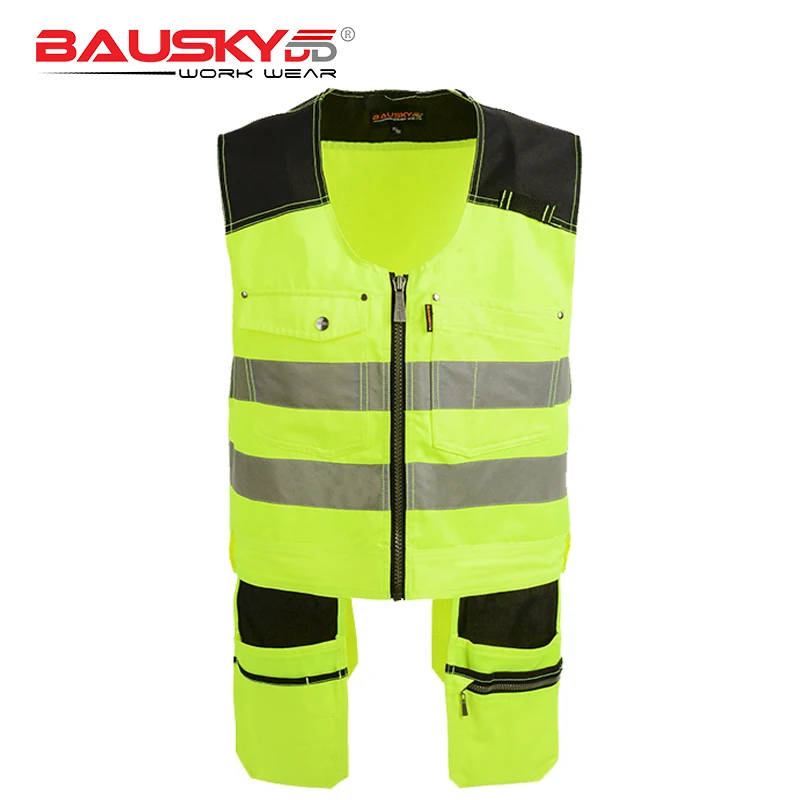 Bauskydd High Quality Men Male Female Outdoor Workwear Mens Work Vests Multifunction Tool Multi Pockets Vests Fast Shipping