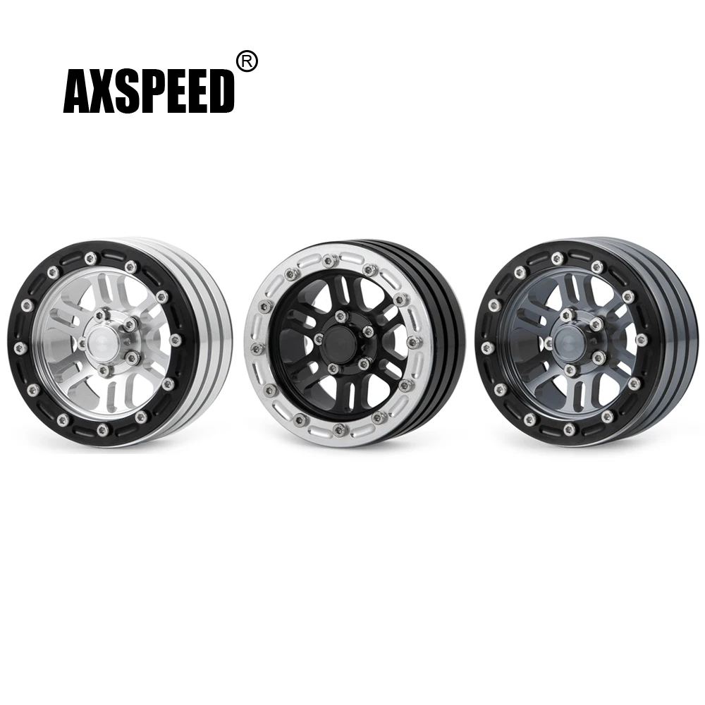 

AXSPEED 4 шт. 1,9 дюйма алюминиевый сплав Beadlock Колесные диски ступицы для Axial SCX10 CC01 D90 1/10 обновленные детали для радиоуправляемой модели гусеничного автомобиля